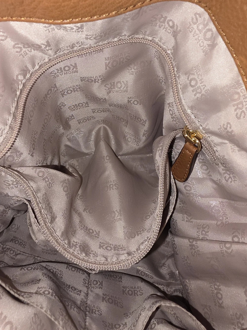 Michael Kors Caramel/Cognac Brown Leather Shoulder Bag